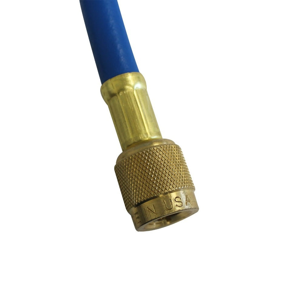 Brass R410A, R22, R404A 2-Way Manifold Gauge Set with 3-1/8" Gauges, 3-60" Hoses and Standard 1/4" Fittings